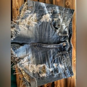 American Eagle distressed shorts